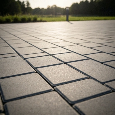 Beautifully paved outdoor area
