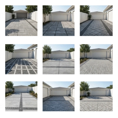 Concrete driveway design options