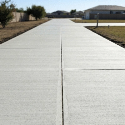 Concrete driveway installation