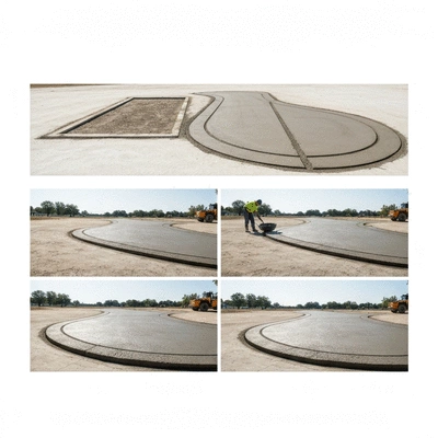 Concrete driveway installation