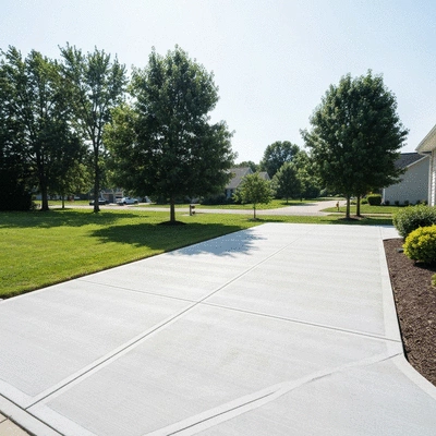 Concrete driveway installation