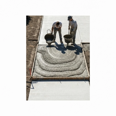 Concrete driveway installation