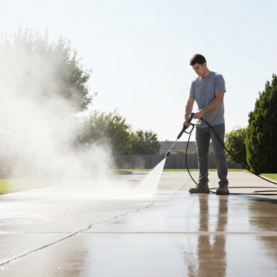 Concrete driveway maintenance