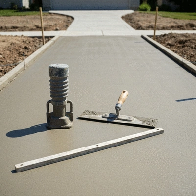 Concrete driveway installation tools