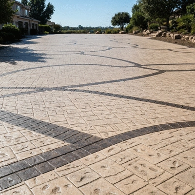 Decorative concrete driveway options